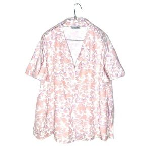 Balenciaga Abstract Print A-line Short Sleeve Blouse